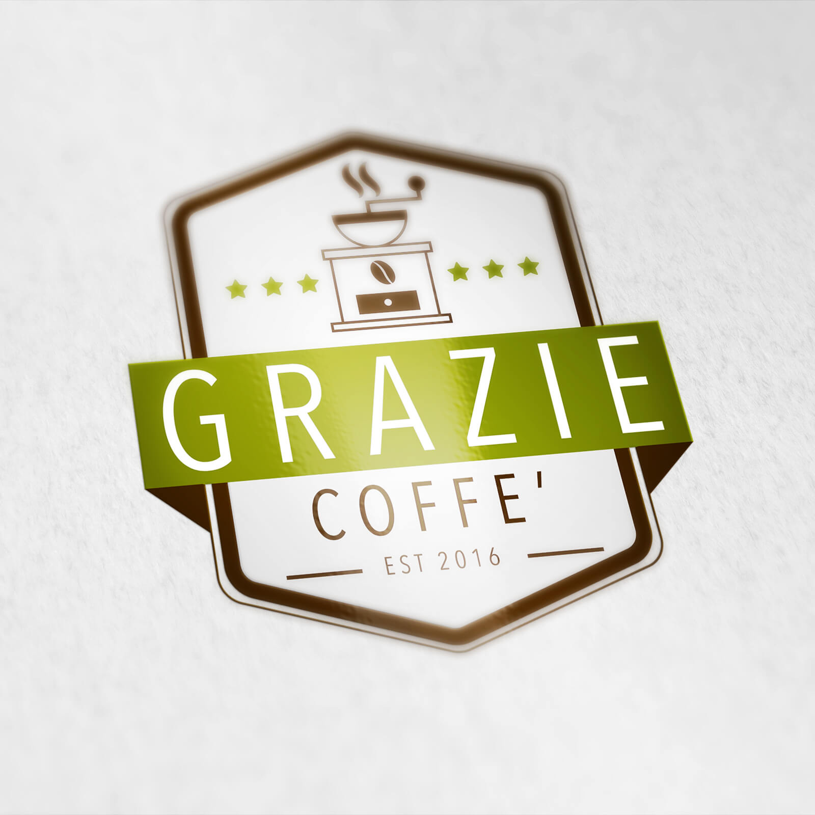 HOME MONKEY VILLA 5 รับออกแบบโลโก้ Grazie Coffe