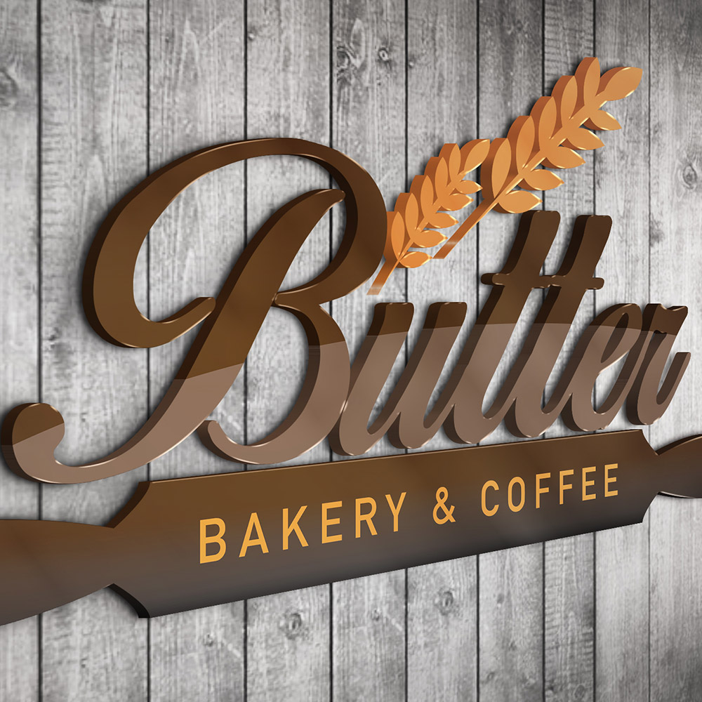 HOME MONKEY VILLA 7 รับออกแบบโลโก้ butter bakery coffee