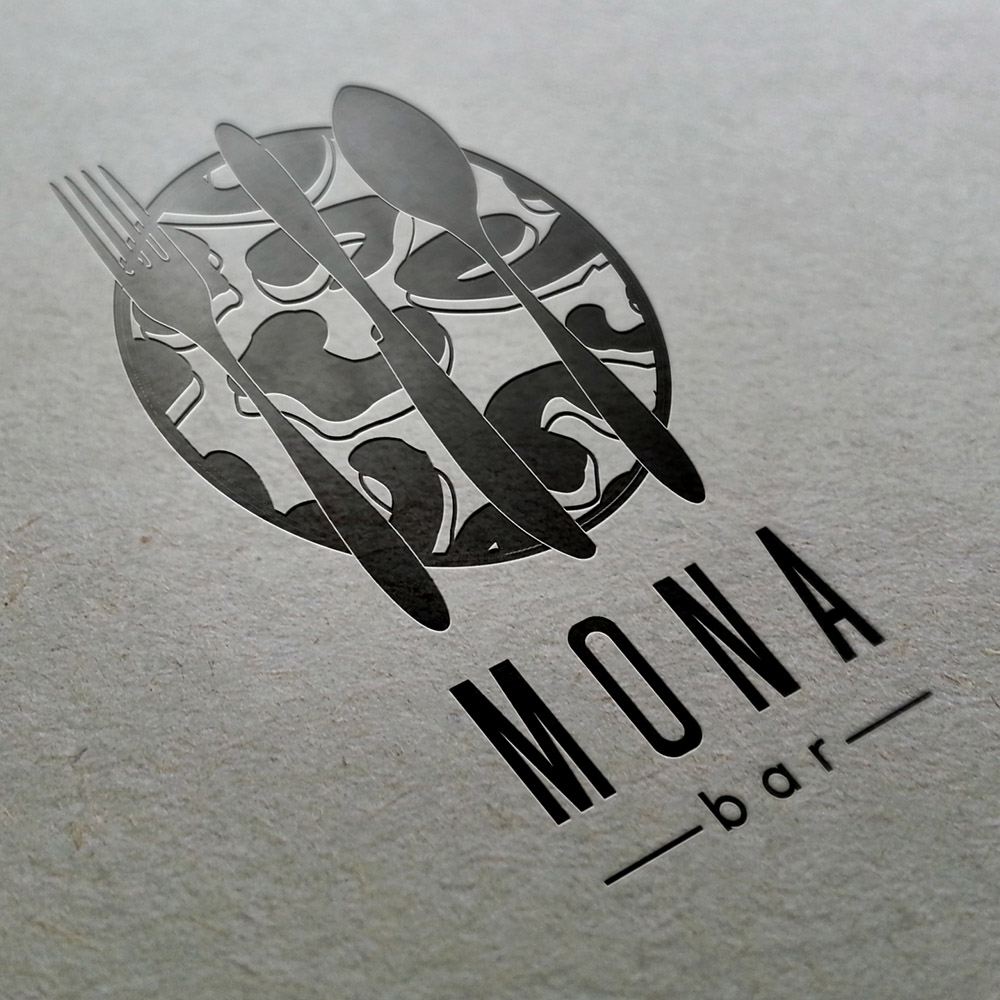 HOME MONKEY VILLA 6 รับออกแบบโลโก้ mona bar 1